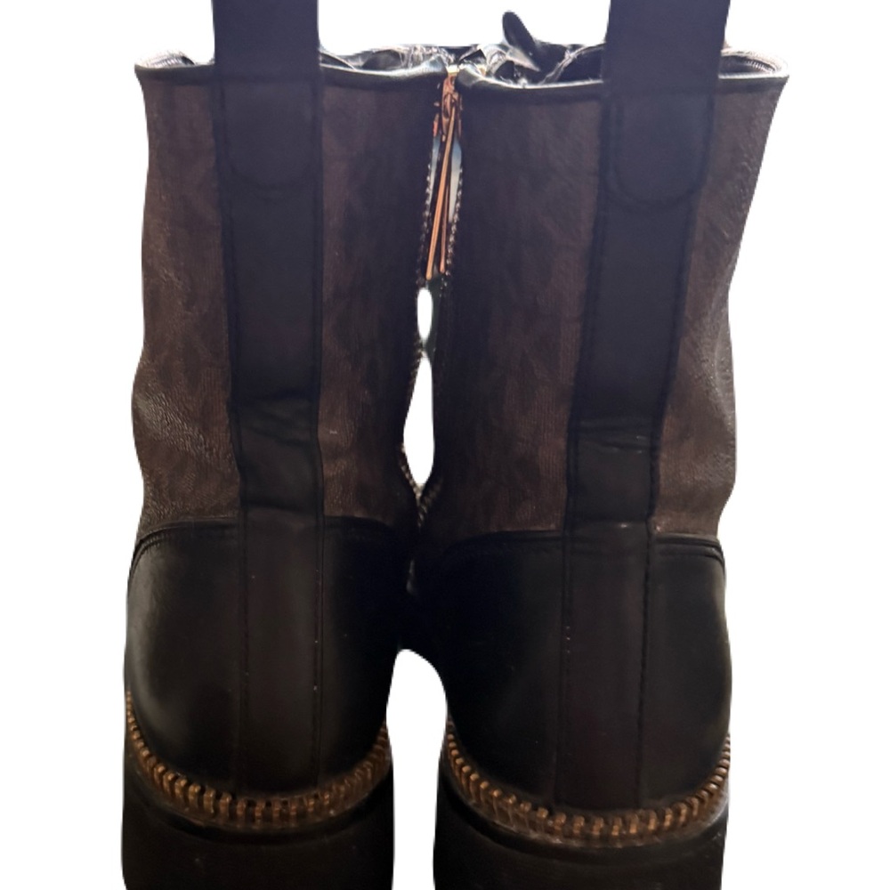 Michael Kors Black and Brown Combat Boots - Picture 3 of 3